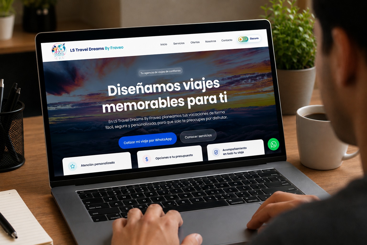 Pareja disfrutando de sus vacaciones planeadas por LS Travel Dreams